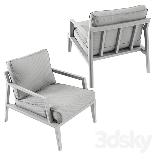 Italian armchair Petra by Italia Lounge 3DSMax File - thumbnail 6