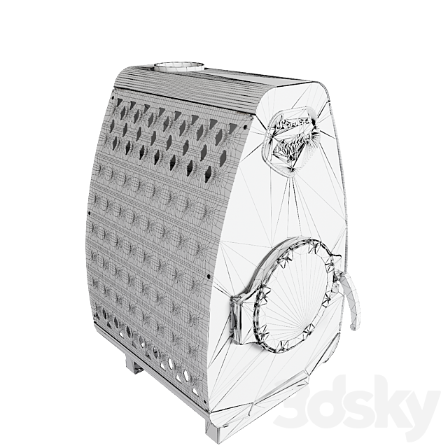 Stoker stove NAUTILUS 250 – OM 3DS Max Model - thumbnail 3