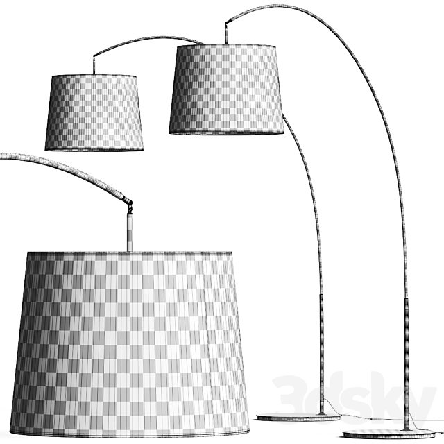 Ikea Skottorp _ Skaftet Floor Lamp Comp. 1 3dskyfree