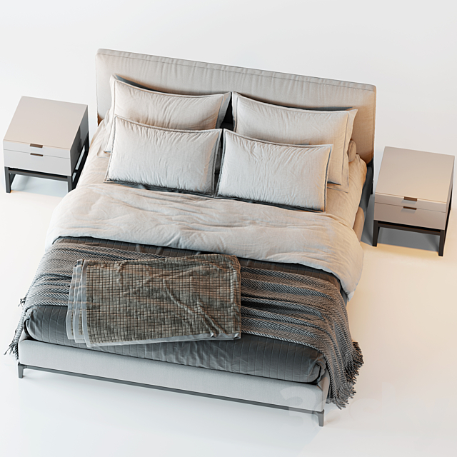 Minotti Andersen Bed 3DSMax File - thumbnail 3