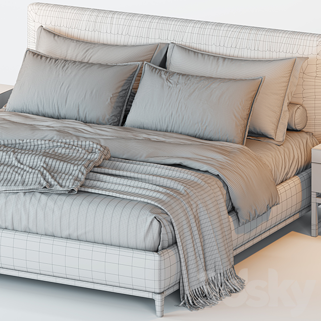 Minotti Andersen Bed 3dsky