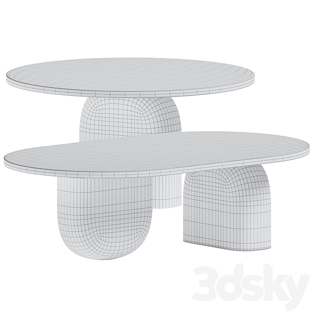 Oval Coffee Table Philip by Essential Home 3DSMax File - thumbnail 2