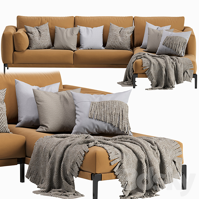 Flexform Romeo Chaise Longue Sofa 3dmodel
