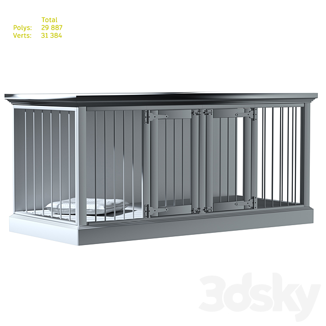 Damien Double Wide Credenza Pet Crate by Archie & Oscar 3DSMax File - thumbnail 5