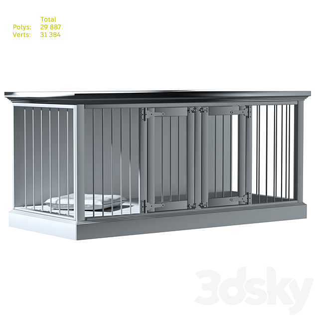 Damien Double Wide Credenza Pet Crate by Archie Oscar 3DModel 3DSKY Decor Helper