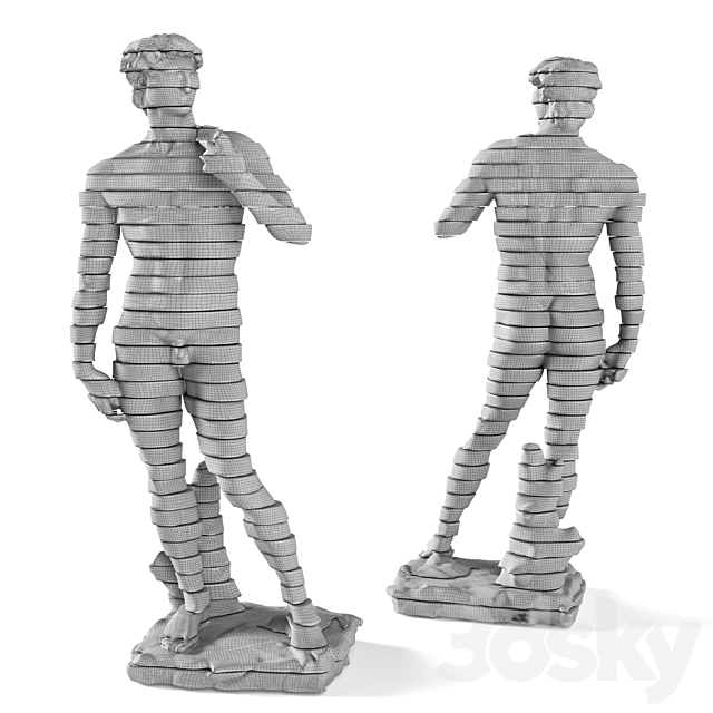 David Michelagnolo sculpture Sliced 3DSMax File - thumbnail 5