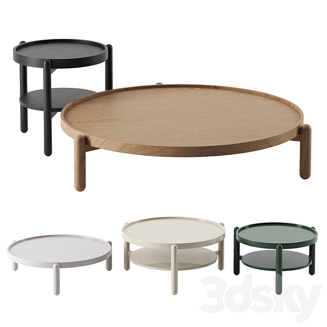 Vittorio coffee tables by Meridiani 3DSMax File - thumbnail 1