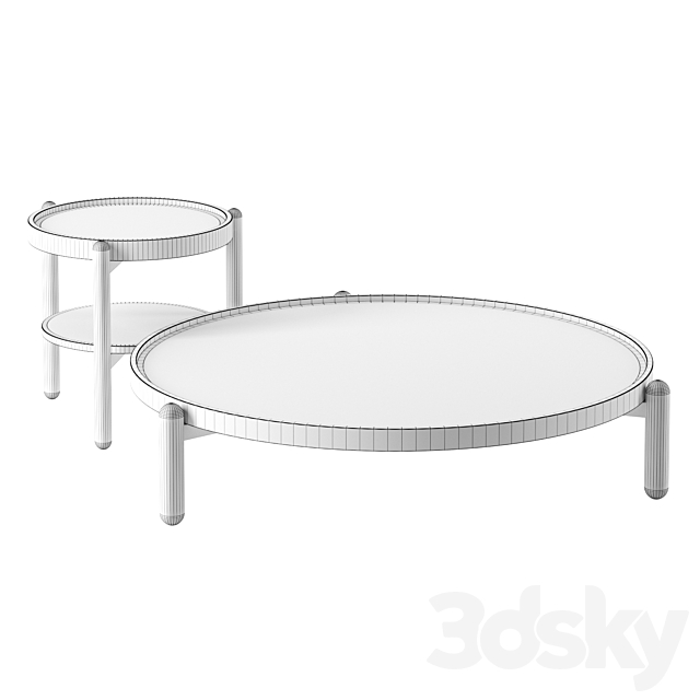 Vittorio coffee tables by Meridiani 3DSMax File - thumbnail 2