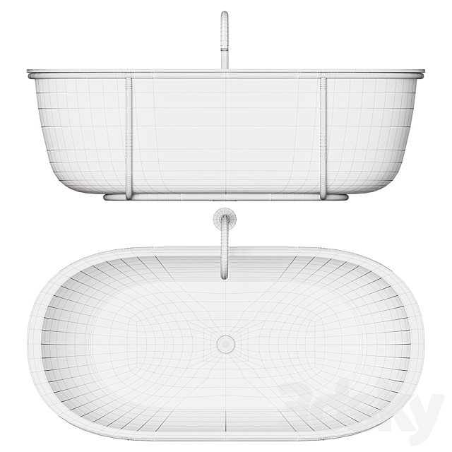 Agape CUNA Bathtub 3DS Max Model - thumbnail 7