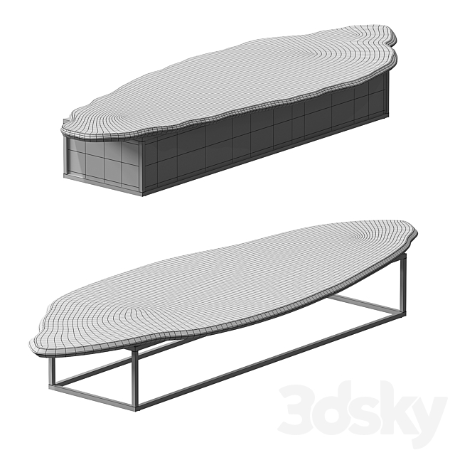 Slab tables with welded seams. 2 models 3DSMax File - thumbnail 3