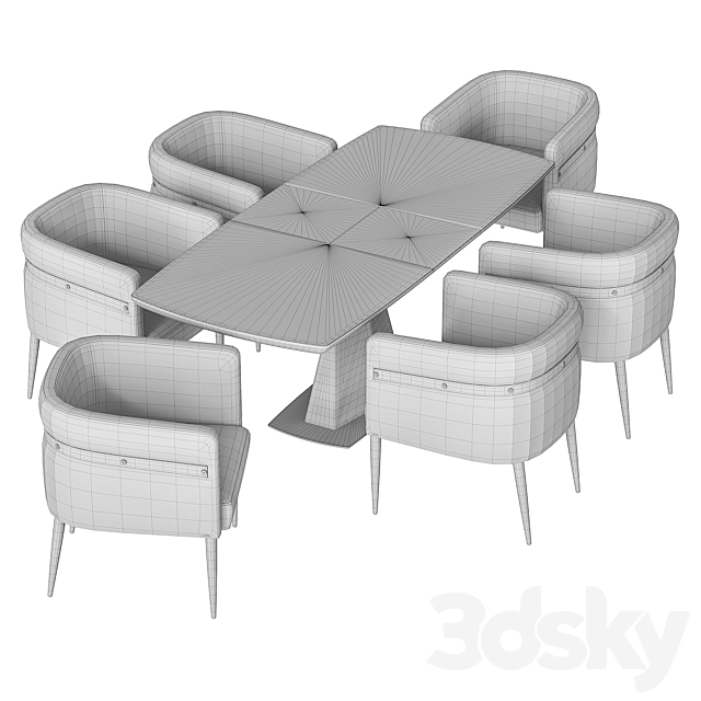 Garda dining chair and Diamond table 3DSMax File - thumbnail 6