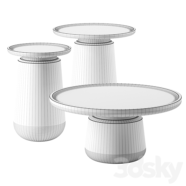 Altana coffee tables by the Invisible Collection 3d