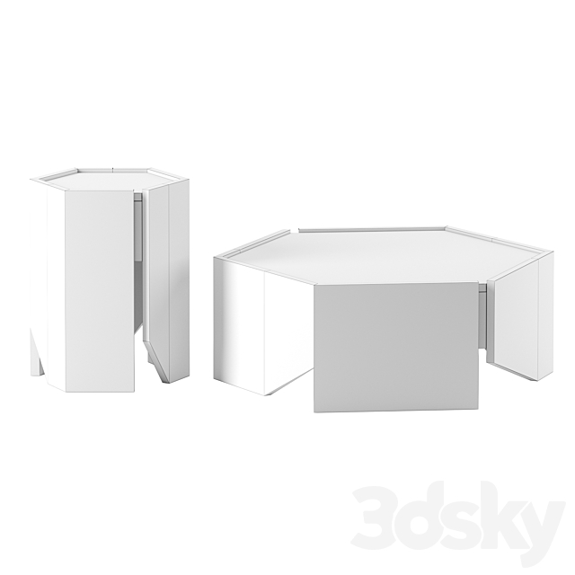 CHATEAU TABLES by Atelier de Troupe 3d