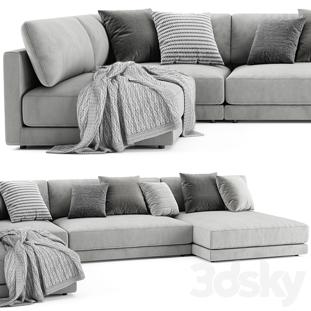 Blanche katarina sectional sofa 3DSMax File - thumbnail 3