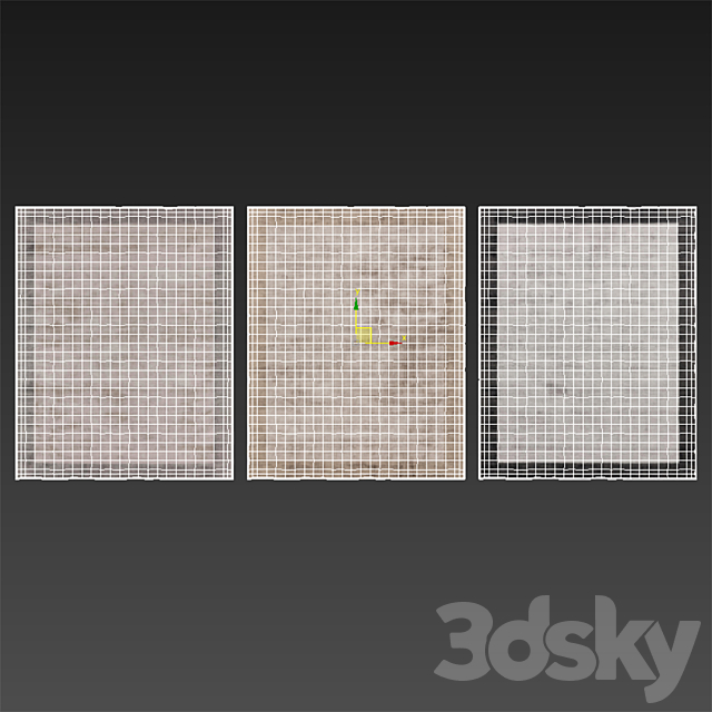 Viscose Rug Nova Border Collection 3d