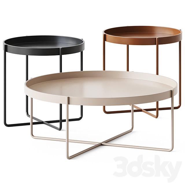 Gaultier Round Coffee Tables 3DSMax File - thumbnail 1