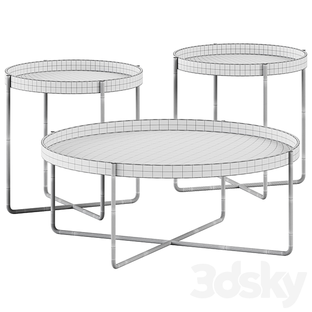 Gaultier Round Coffee Tables 3DSMax File - thumbnail 2