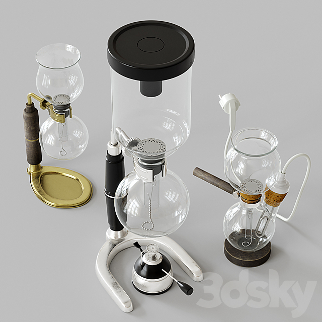 Vacuum Coffee Maker (Gabet) 3dsky