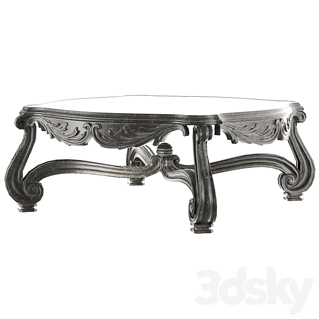 rococo middle coffee table 3DSMax File - thumbnail 1