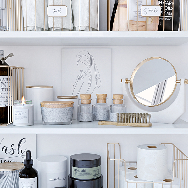 Decorative set for the bathroom 3dskyfree
