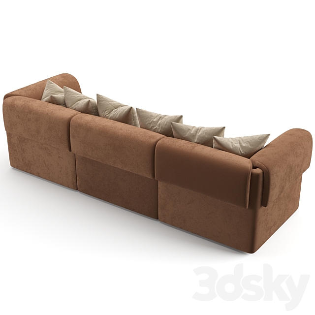 Gubi Wonder sofa 3 seater with. without armrest 3DSMax File - thumbnail 4