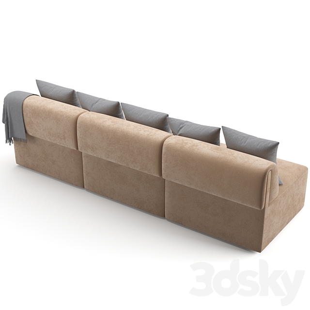 Gubi Wonder sofa 3 seater with. without armrest 3DSMax File - thumbnail 5