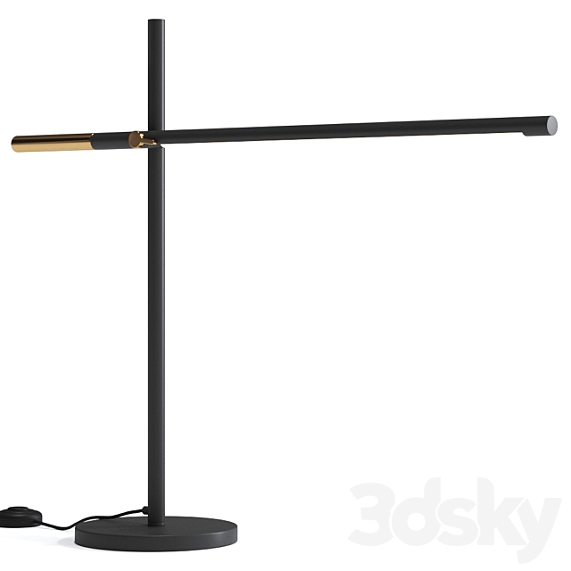 Piano Led Black Table Lamp by Valaisin Gronlund 3DSMax File - thumbnail 2