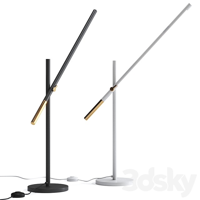 Piano Led Black Table Lamp by Valaisin Gronlund 3DSMax File - thumbnail 3