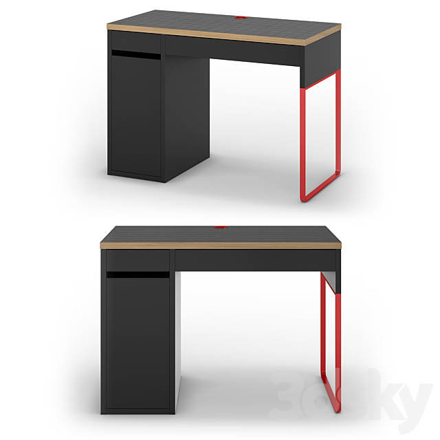 Set of desks IKEA set 2 3DSMax File - thumbnail 2