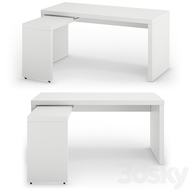 Set of desks IKEA set 2 3DSMax File - thumbnail 4