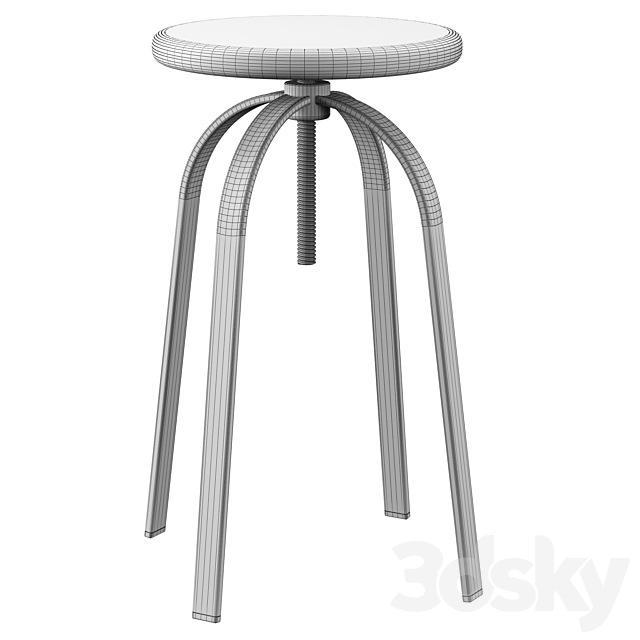 Round bar stool 3DSMax File - thumbnail 2