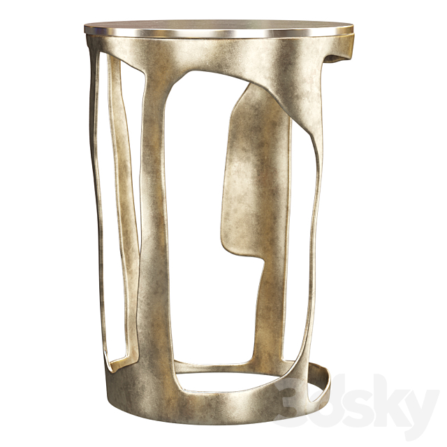 Side table Vincenzo De Cotiis DC1511 _ Round metal table 3d