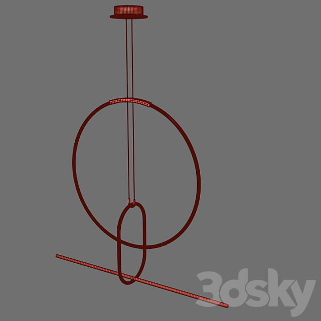 Led chandelier 3DSMax File - thumbnail 2