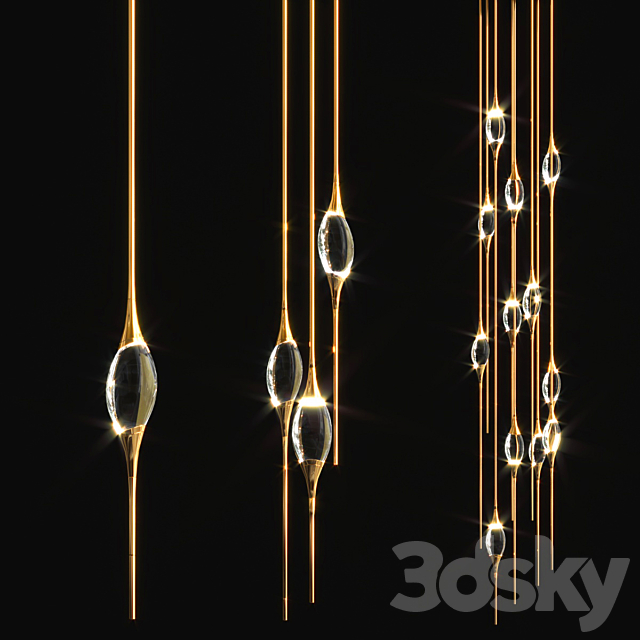 Pezzo round chandelier 3d