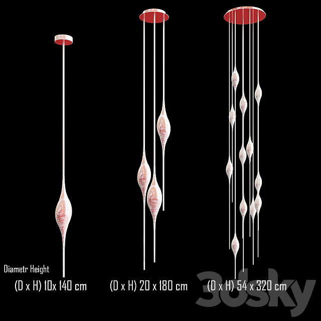Pezzo round chandelier 3dsky
