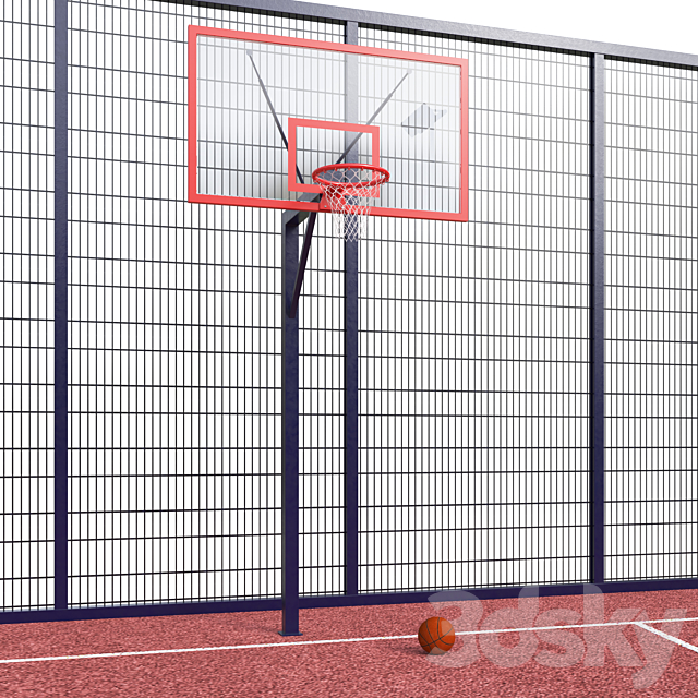 Streetball field 3dsky