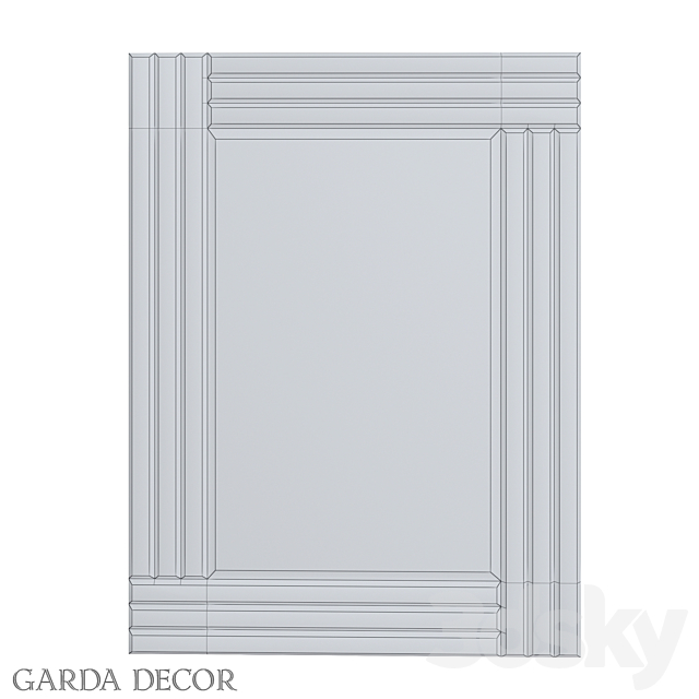 Rectangular Decorative Mirror 50SX-8008_1 Garda Decor 3DSMax File - thumbnail 2