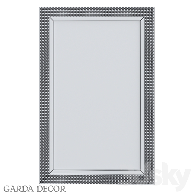 Rectangular Mirror with Kaboshon Crystals 50SX-19003_1 Garda Decor 3d