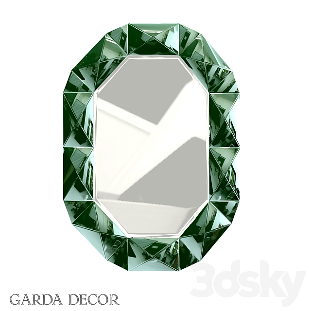 Mirror in Green Mirror KFG079 Garda Decor 3DSMax File - thumbnail 1