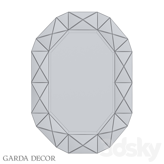 Mirror in Green Mirror KFG079 Garda Decor 3DSMax File - thumbnail 2