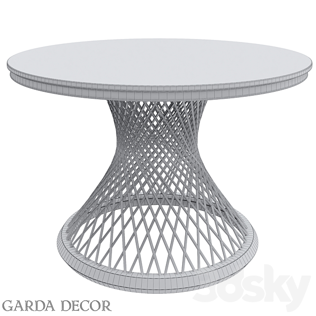 Dining Table Round Artificial Marble _ GOLD 76AR-DT805 Garda Decor 3DSMax File - thumbnail 2
