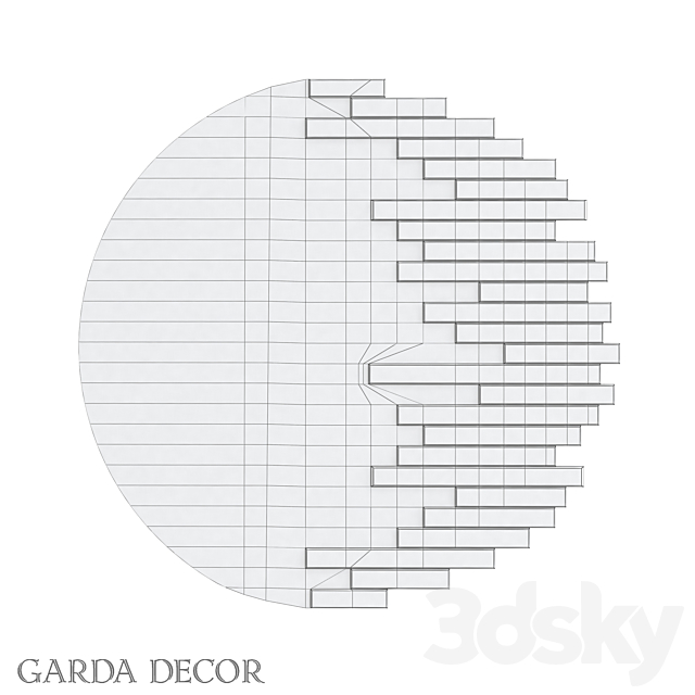 ROUND MIRROR WITH DECOR 50SX-9300 Garda Decor 3DSMax File - thumbnail 2
