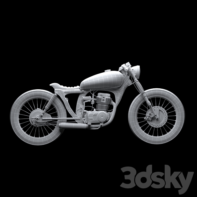 Honda CG125 Motorcycle 3dmodel