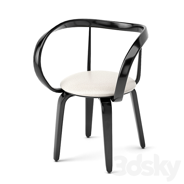 group with chairs apriori L (round table) OM 3d