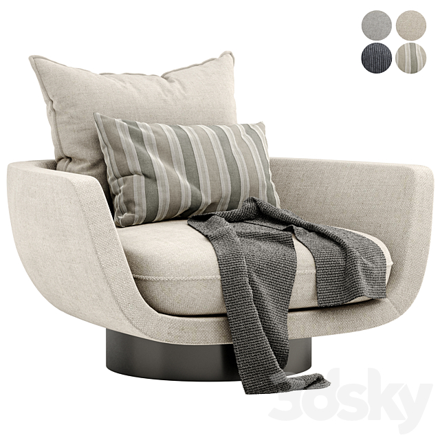Rua Ipanema lounge chair 3d
