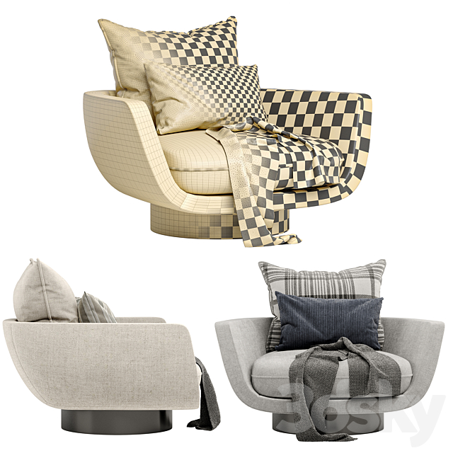Rua Ipanema lounge chair 3dsky