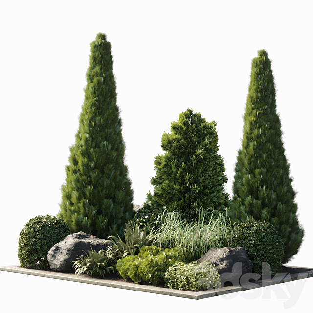 Alpine Hill 03 Rectangular garden 3DSMax File - thumbnail 2