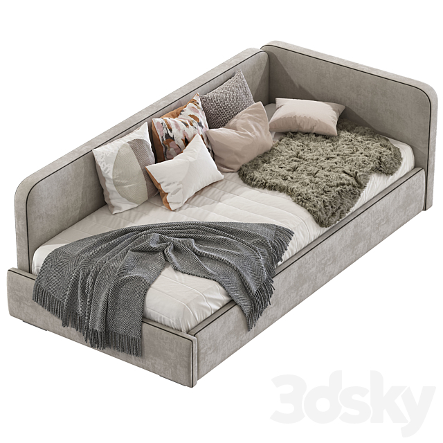 Contemporary style sofa bed 9 3DSMax File - thumbnail 3