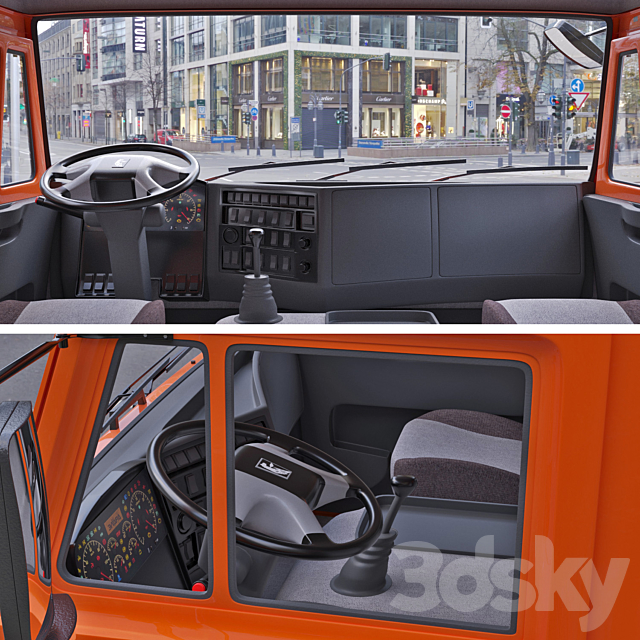 Dump truck on the KAMAZ-65115 chassis. 3dmodel