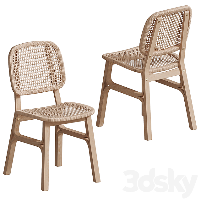 IKEA VOXLÖV Dining table and chair 3DSMax File - thumbnail 3